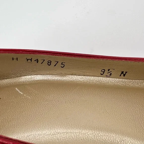 Stuart Weitzman Red Patent Leather Pumps Size 9.5 N - Picture 5 of 13